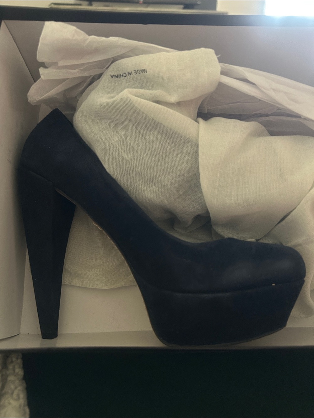 Dolce Vita Deep Navy Suede Platform Pumps